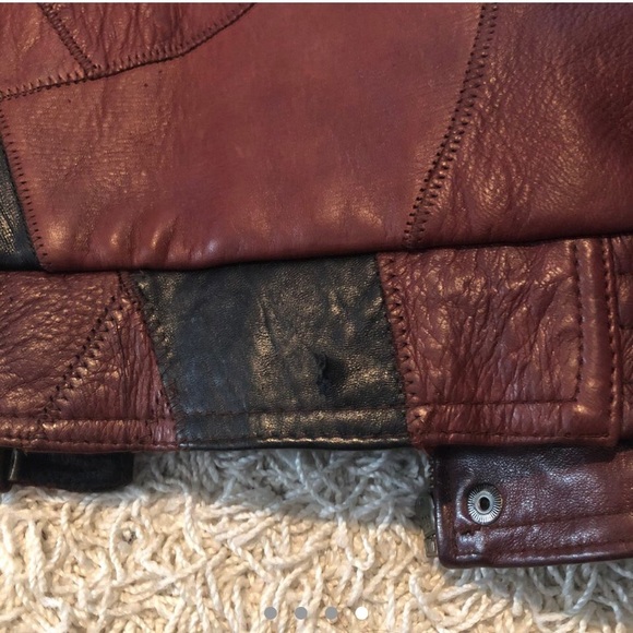 80s Patchwork Leather Jacket - Picture 4 of 4